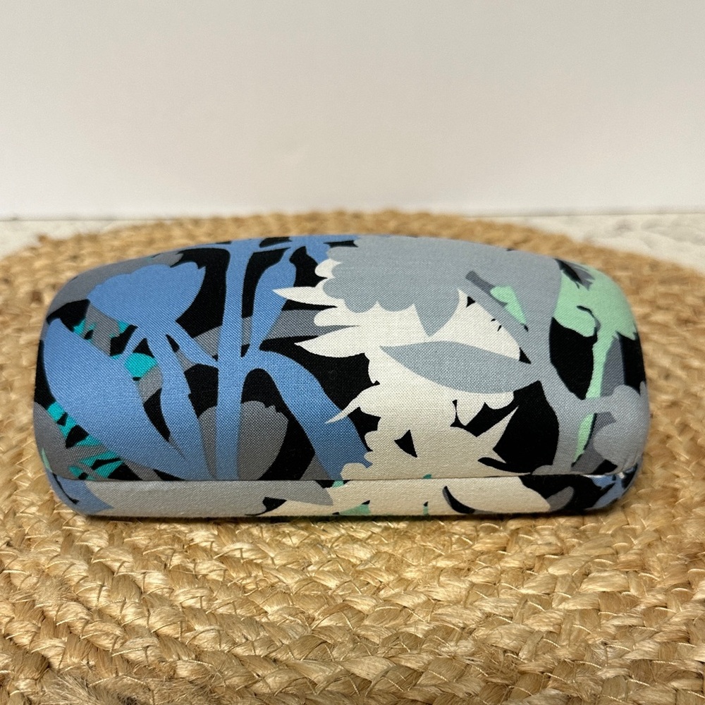 Vera Bradley Floral Glasses Case - Blue and Black